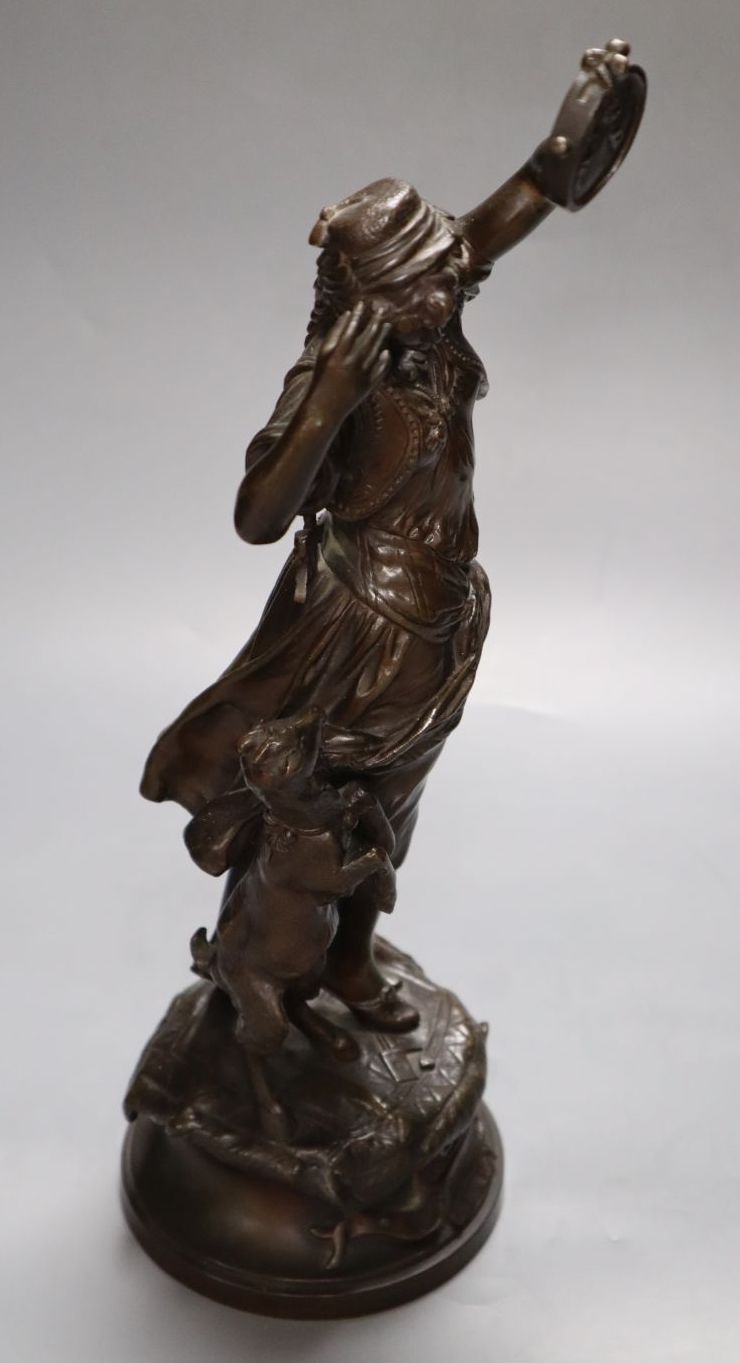 After Gaudez - a bronze figure entitled Esmeralda, 34cm